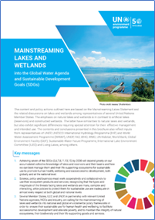 mainstreaming lakes and wetlands